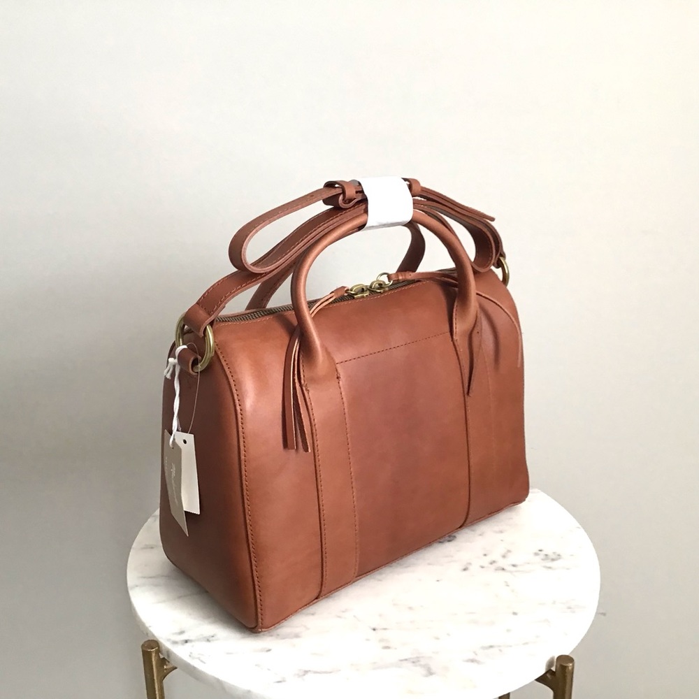 Madewell Italian Leather Satchel Bag New With Tag RARE - Picture 6 of 16